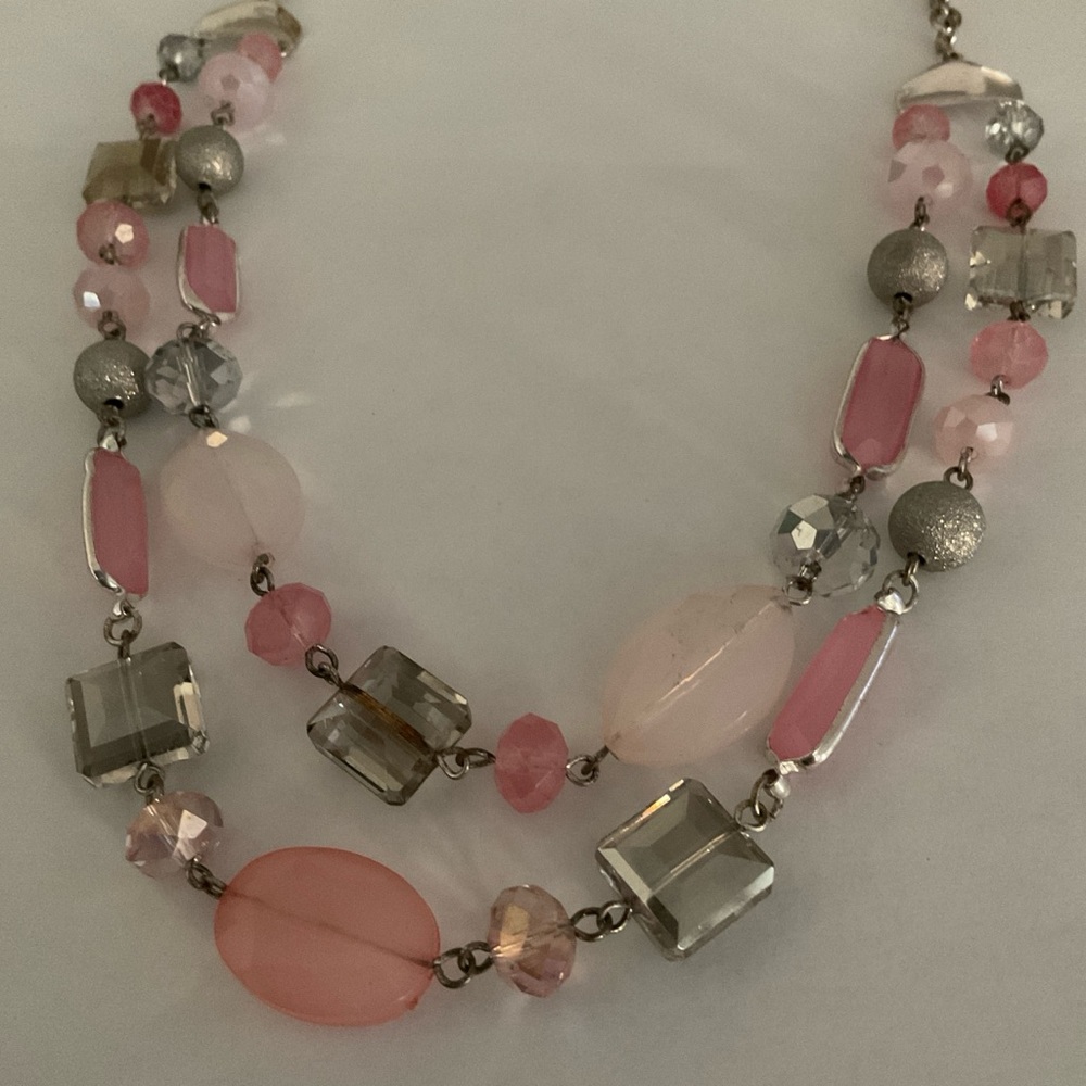 2 Strand Multiple Colored Adjustable Necklace - image 1